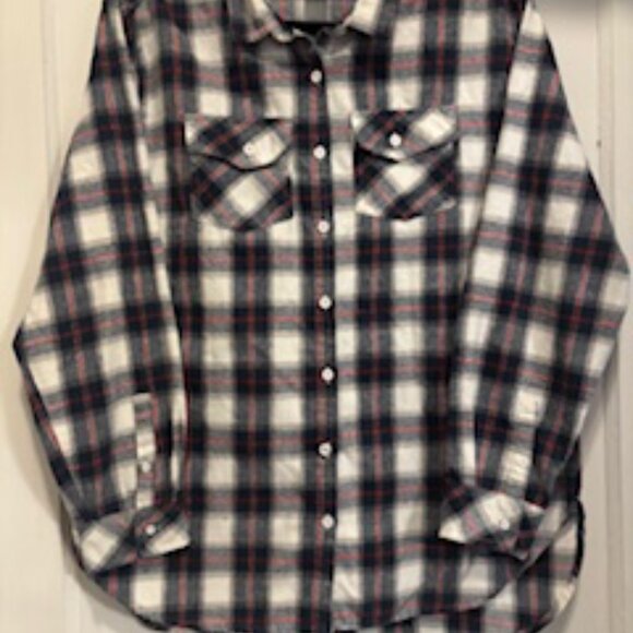 Women's Long Sleeve Flannel Shirt Size Large - Picture 2 of 8